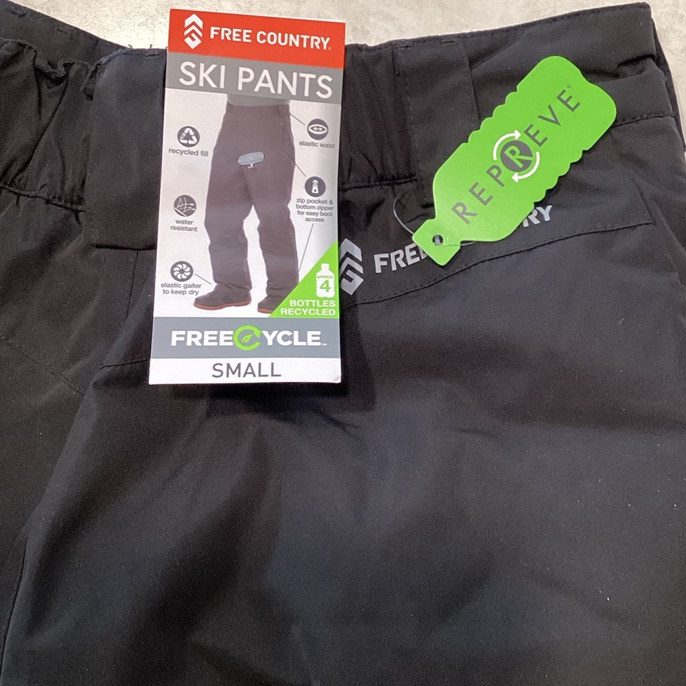 Free Country Ski Pant NWT Black Small Mens